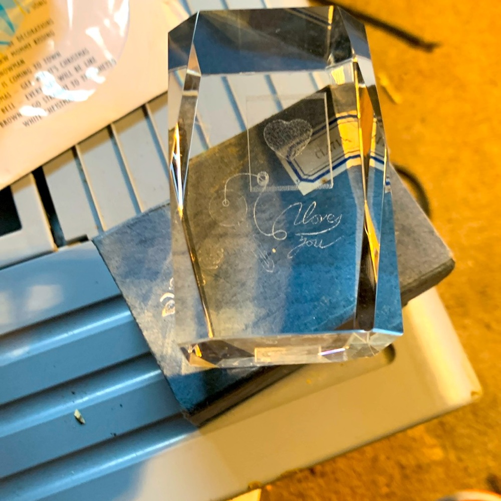 Crystal paper weight